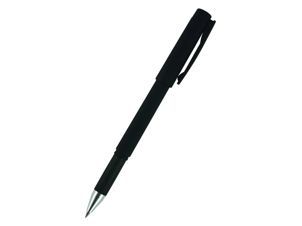 Ручка пластиковая гелевая «Egoiste Black» под персонализацию, синие чернила, черная