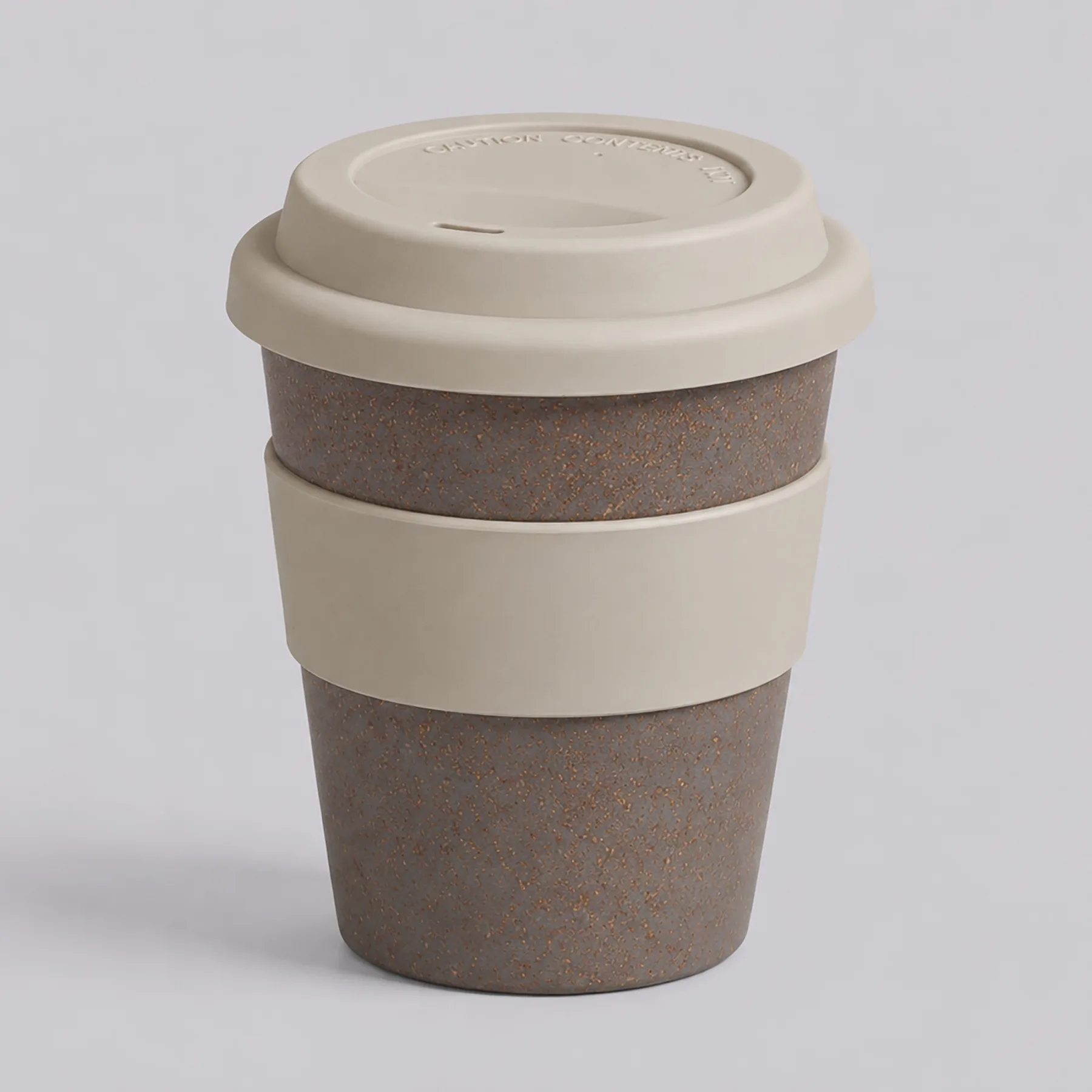 Стакан с силиконовой крышкой "Cafe", beige