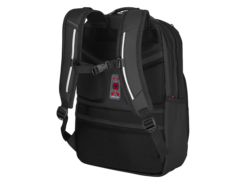 Рюкзак WENGER Cosmic 17", чёрный, переработанный ПЭТ/ПВХ/полиэстер, 34 x 23 x 49 см, 30 л
