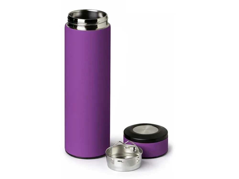 Вакуумный термос "Vacuum Flask C1", soft touch, 420мл, фиолетовый