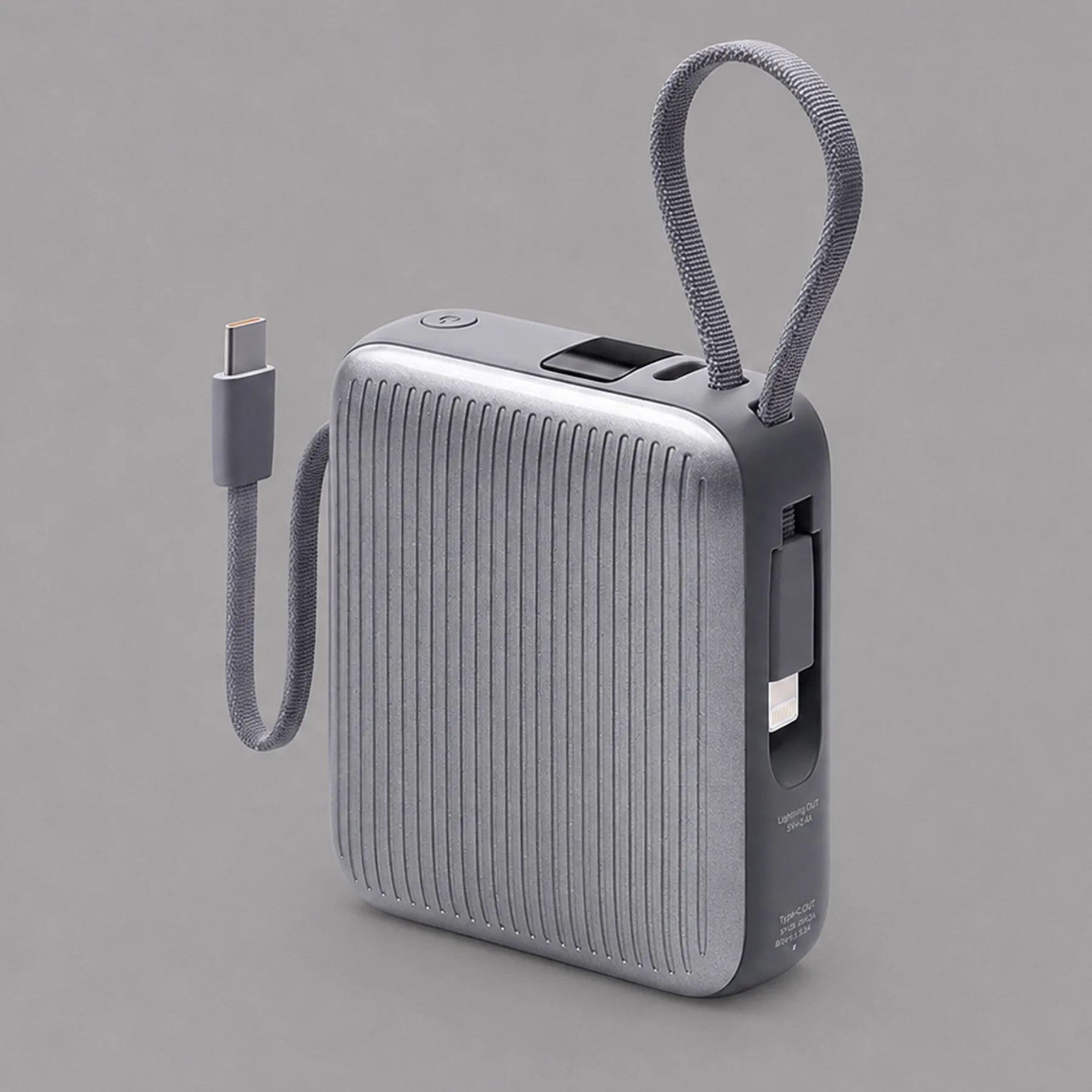 Внешний АКБ NRG Turbo Cable 10000 mAh, 22,5Вт, графит