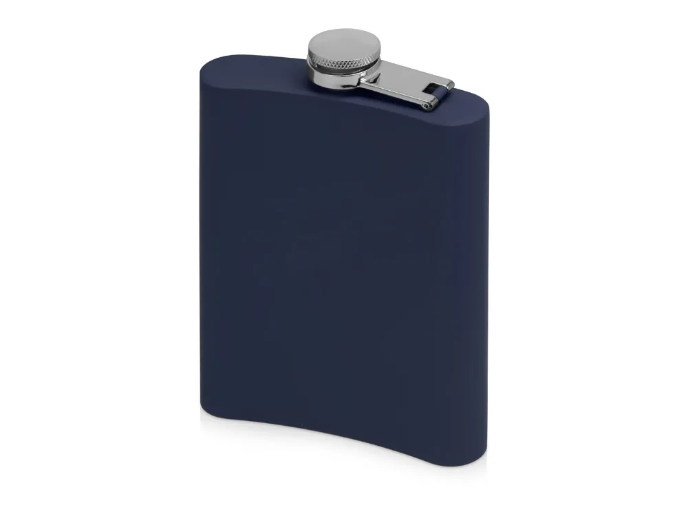 Фляжка 240 мл Remarque soft touch, 201 сталь, синий