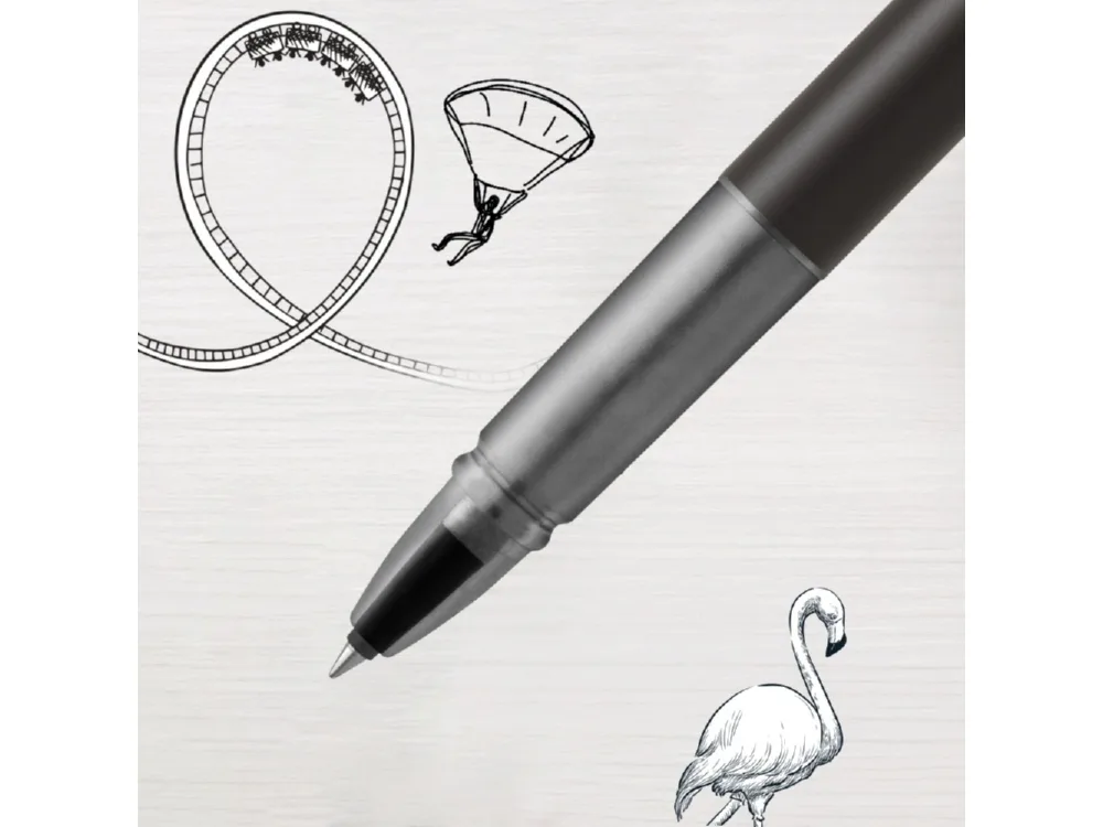 Ручка-роллер Parker Vector XL Black CT, стержень: F, цвет чернил:black, в подарочной упаковке