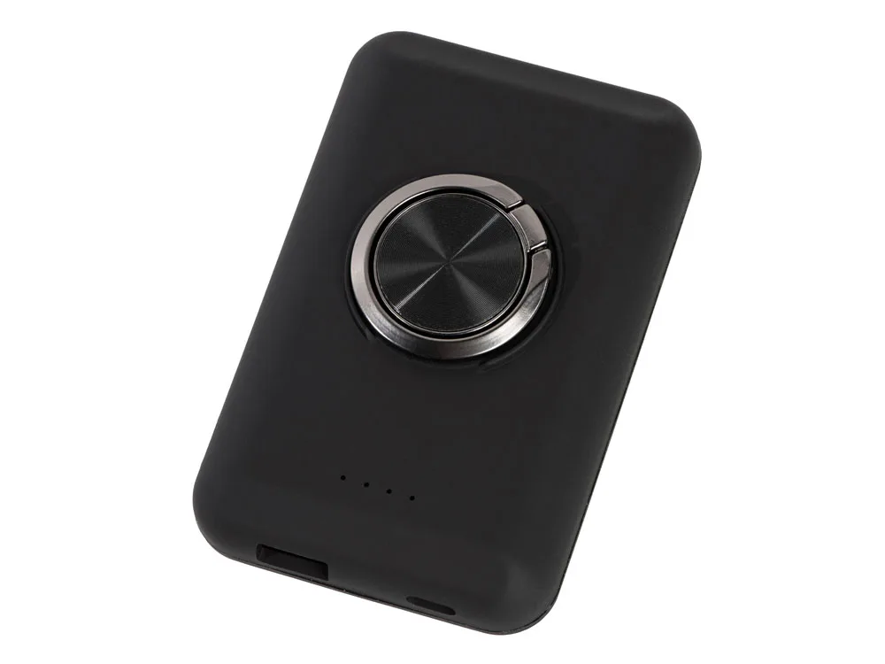 Магнитный беспроводной внешний аккумулятор "MagnetIQ", 5000 mah, 10 W, черный