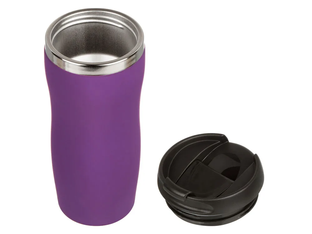 Термокружка "Double wall mug C1", soft touch, 350 мл, фиолетовый