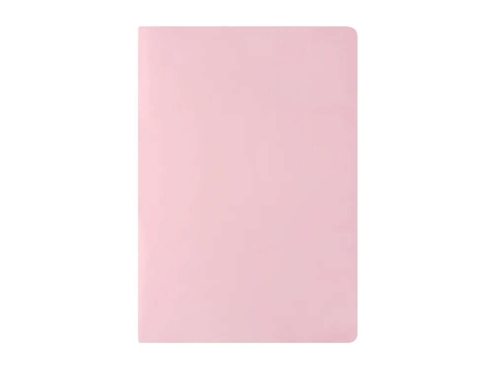 Бизнес тетрадь А5 "Megapolis flex" 60 л. soft touch клетка, зефирный розовый