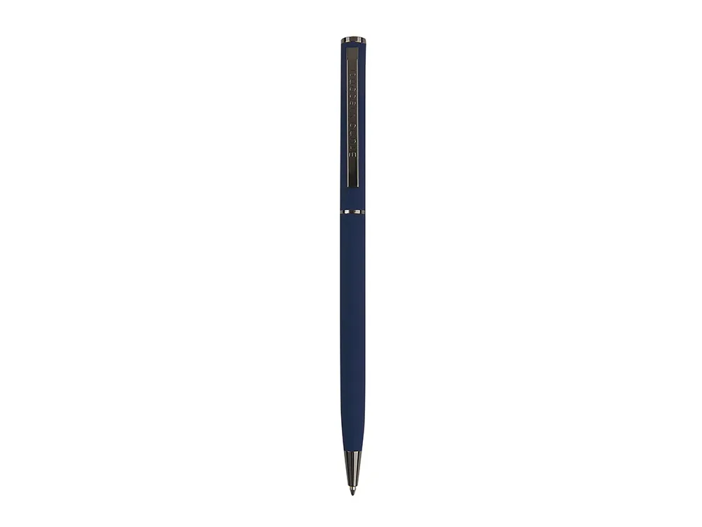 Ручка шариковая автоматическая BrunoVisconti® "PALERMO" цвет корпуса темно-синий, soft-touch, 0.7 мм