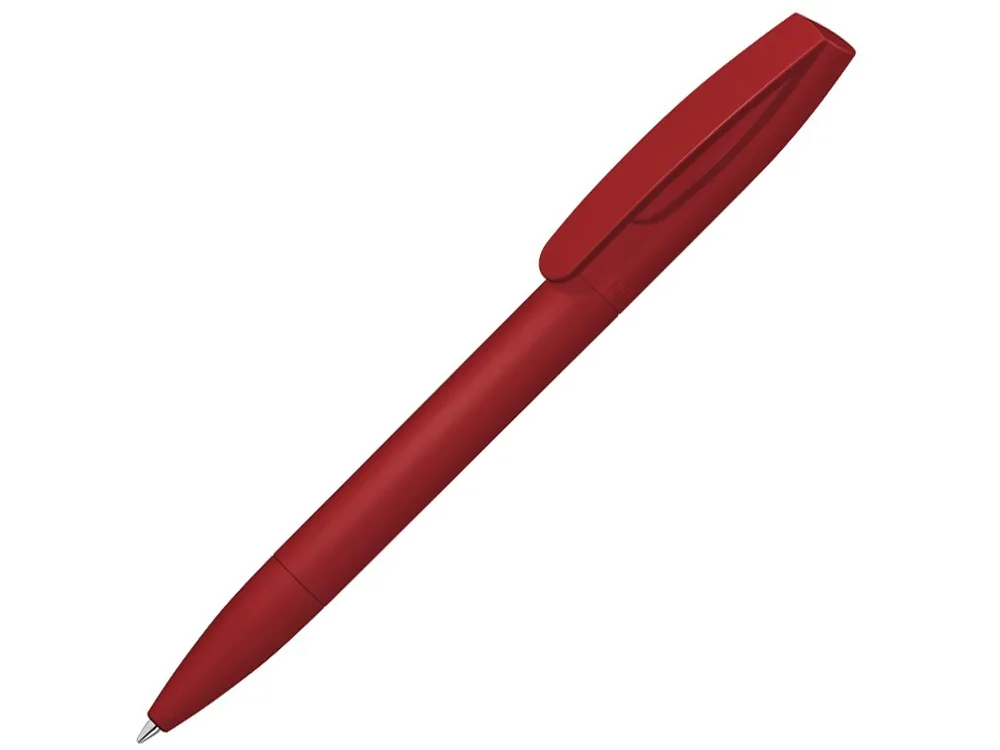 Шариковая ручка "Coral Gum " с прорезиненным soft-touch корпусом и клипом., красный