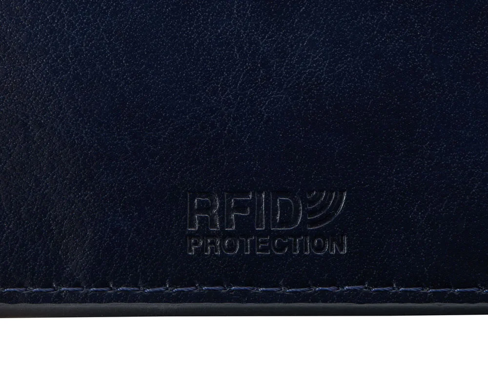 Картхолдер для 6 пластиковых карт с RFID-защитой "Fabrizio", синий