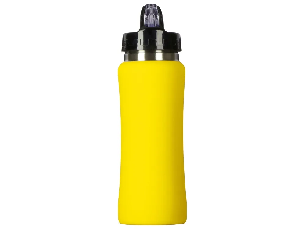 Бутылка для воды "Bottle C1", сталь, soft touch, 600 мл, желтый