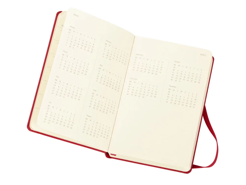 Ежедневник Moleskine Classic (2022), Pocket (9х14), красный, твердая обложка