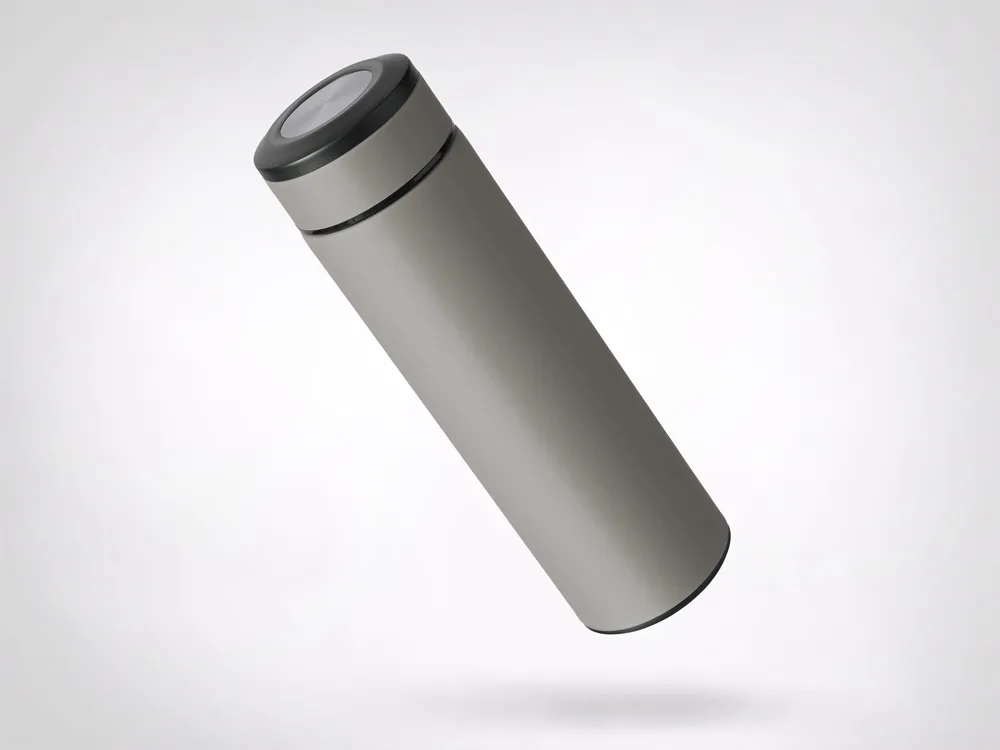 Вакуумный термос "Vacuum Flask C1", soft touch, 420мл, серый