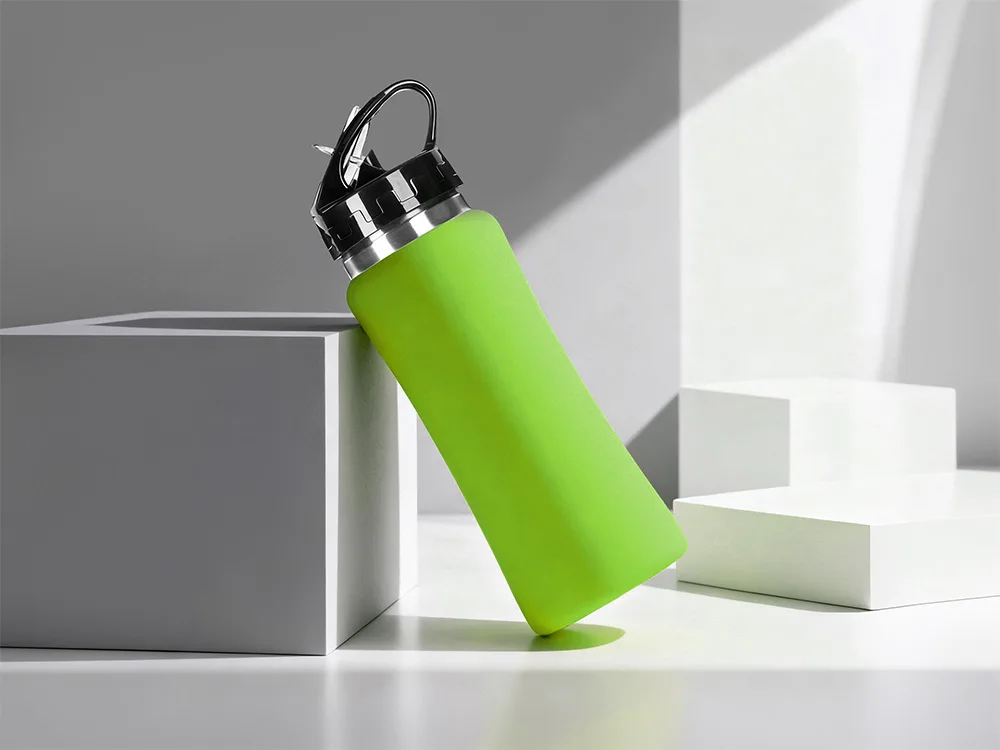 Бутылка для воды "Bottle C1", сталь, soft touch, 600 мл, зеленое яблоко