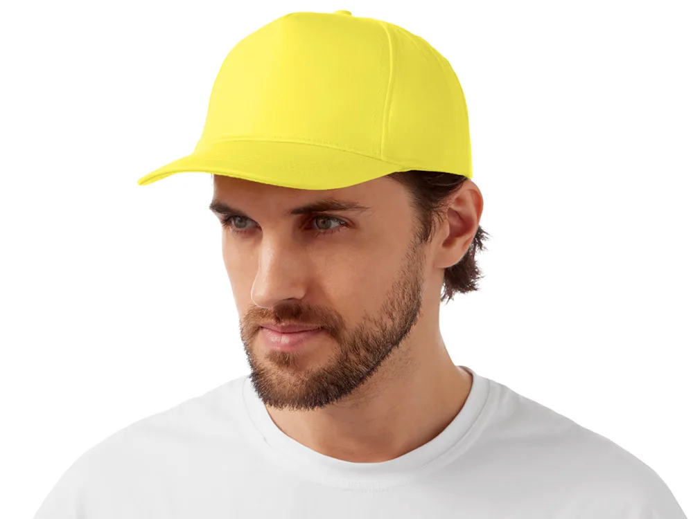 Бейсболка "Мемфис 230" 5-панельная, yellow