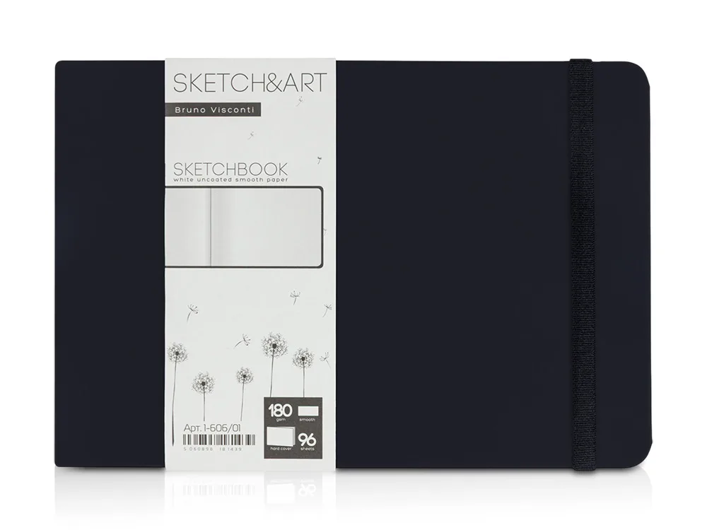 Скетчбук "Sketch & Art" в твердом переплете 213х146 мм, 96 л. белой бумаги 180 г/м2