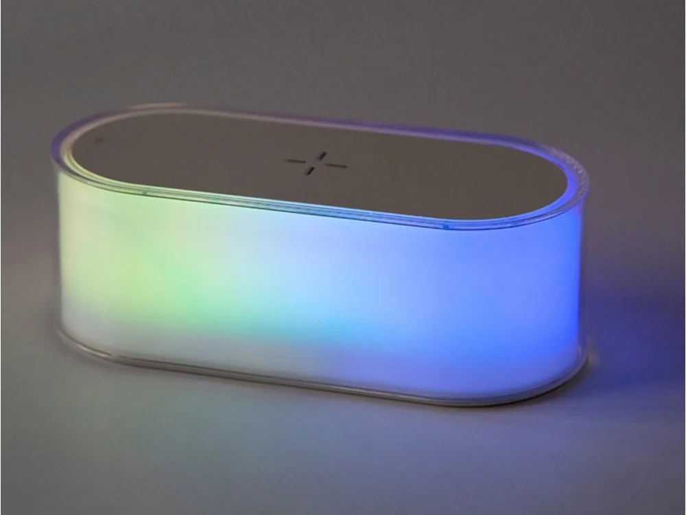 Ночник с беспроводной зарядкой и RGB подсветкой "Miracle", 15 Вт, белый