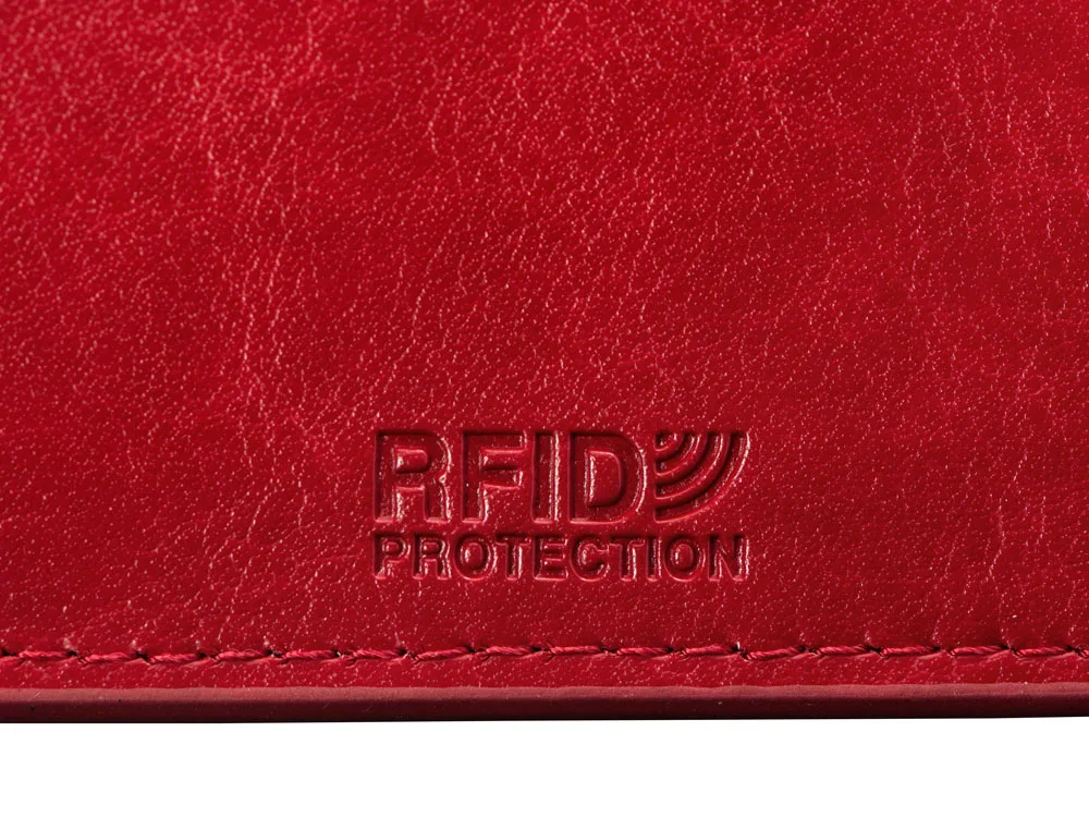 Картхолдер для 6 пластиковых карт с RFID-защитой "Fabrizio", красный