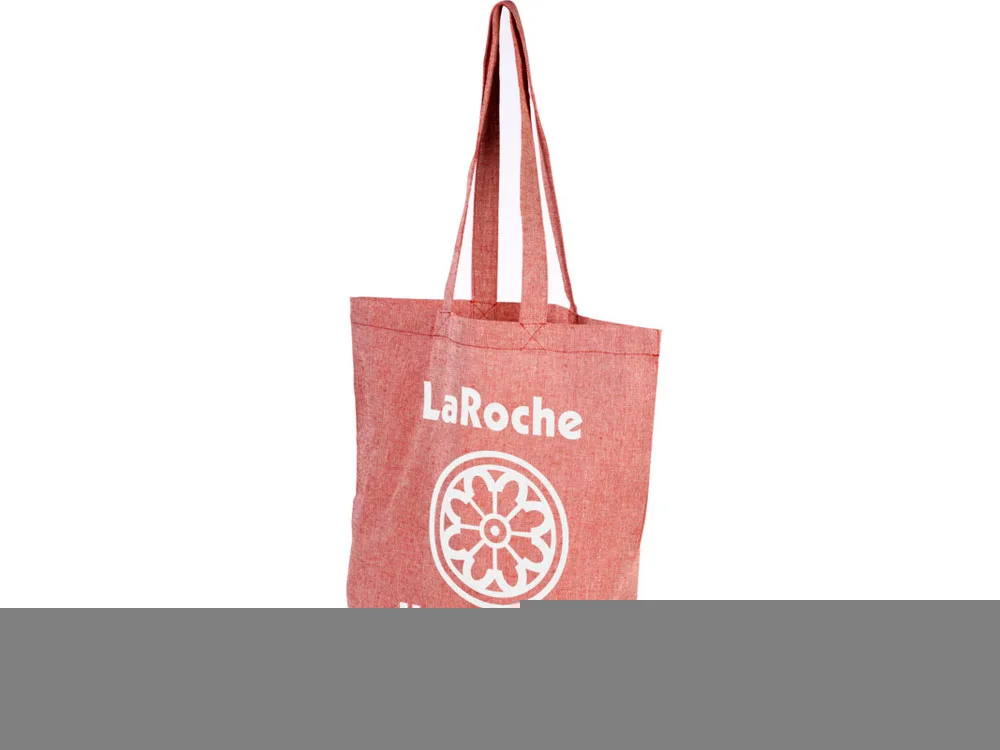 Сумка-тоут Pheebs из переработанного хлопка 150 г/м2, красный меланж