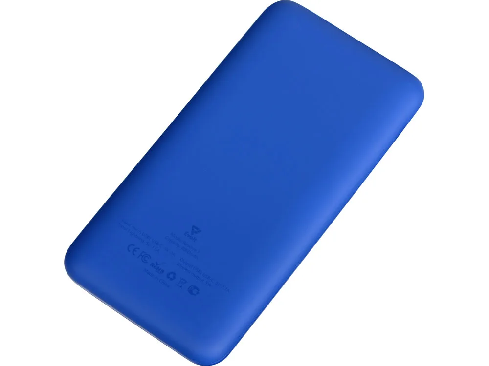Внешний беспроводной аккумулятор с подсветкой лого «Reserve X» v.2, 8000 mAh, ярко-синий