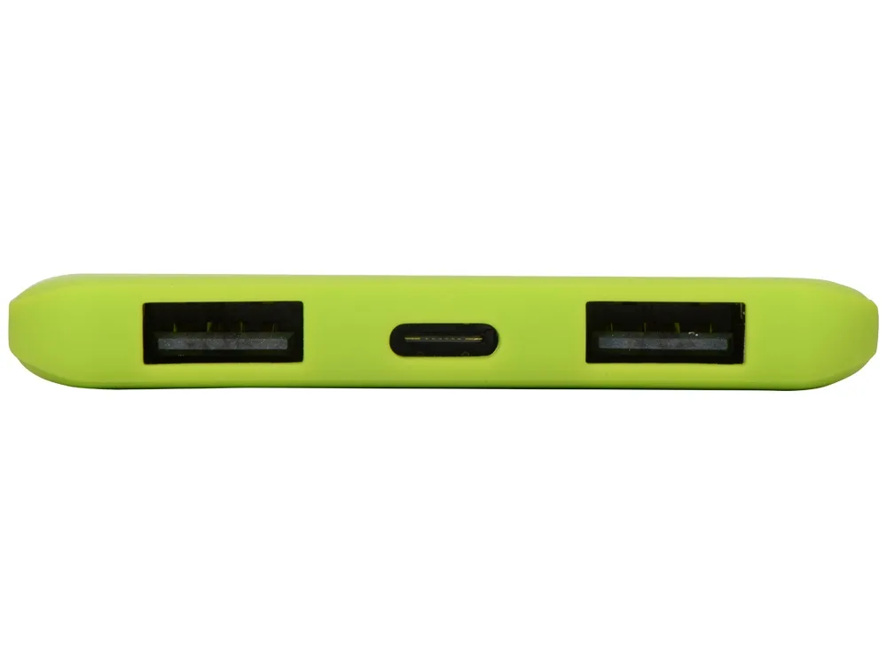 Портативное зарядное устройство «Reserve» с USB Type-C, 5000 mAh, зеленое яблоко