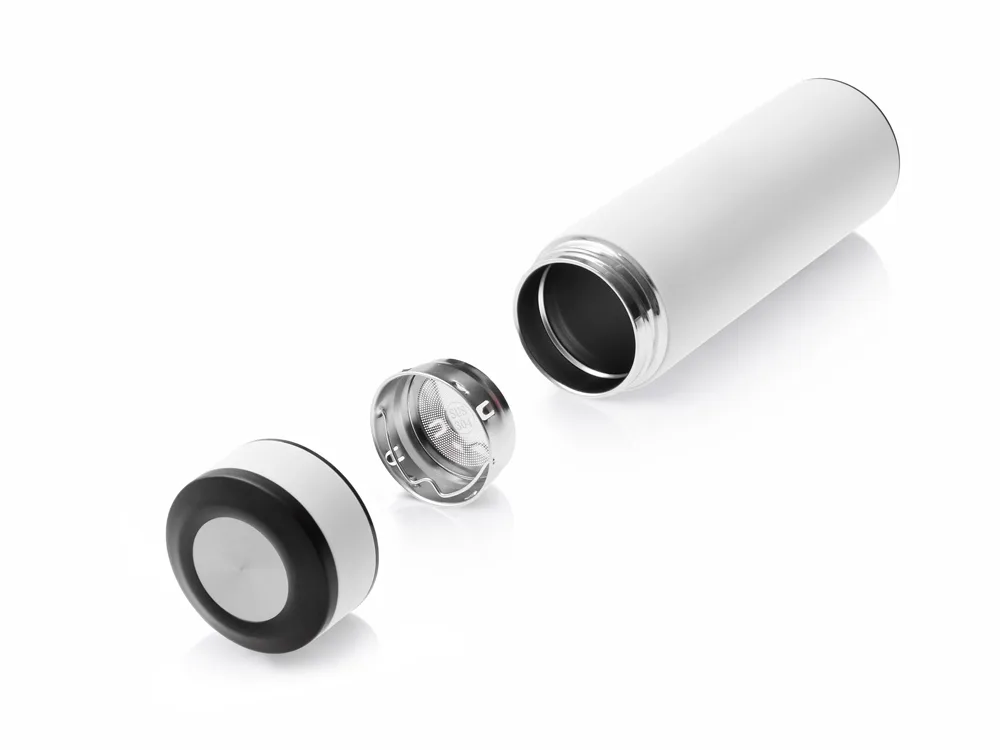 Вакуумный термос "Vacuum Flask C1", soft touch, 420мл, белый