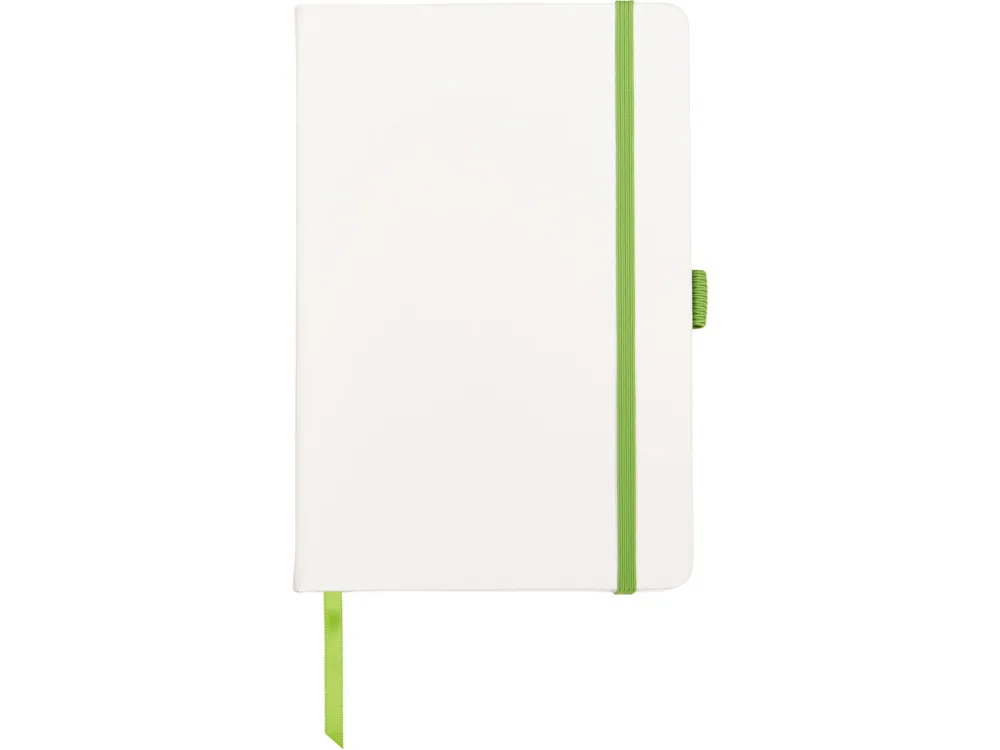 Блокнот "ColorNote White", твердая обложка A5, 80 листов, белый и зеленое яблоко