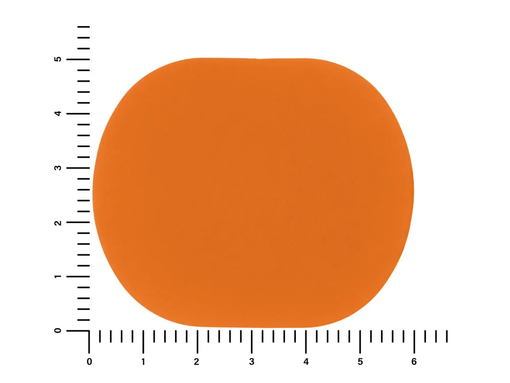 ПАТЧ ОВАЛ soft-touch (оранжевый ) 6,0 х 5,0 см