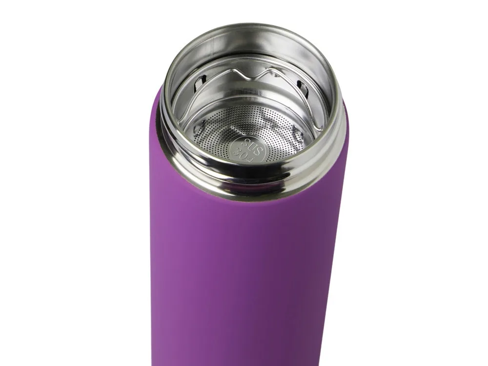 Вакуумный термос "Vacuum Flask C1", soft touch, 420мл, фиолетовый