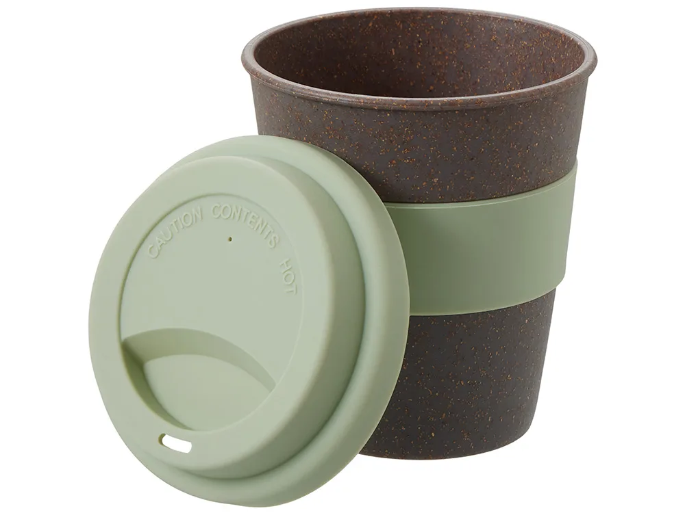 Стакан с силиконовой крышкой "Cafe", olive