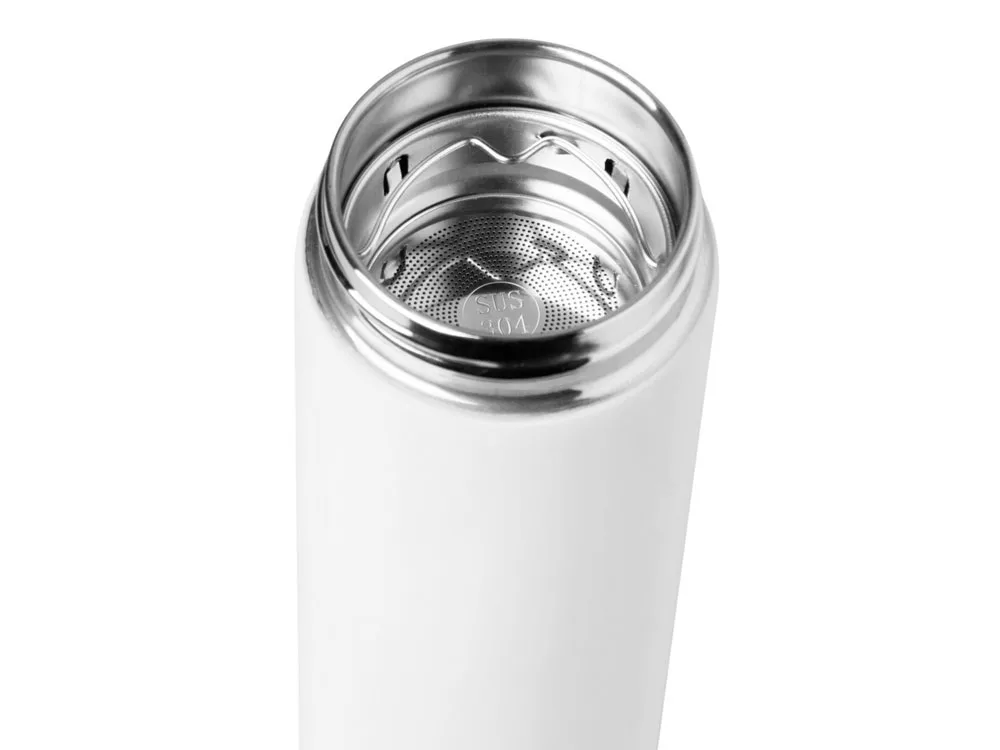 Вакуумный термос "Vacuum Flask C1", soft touch, 420мл, белый
