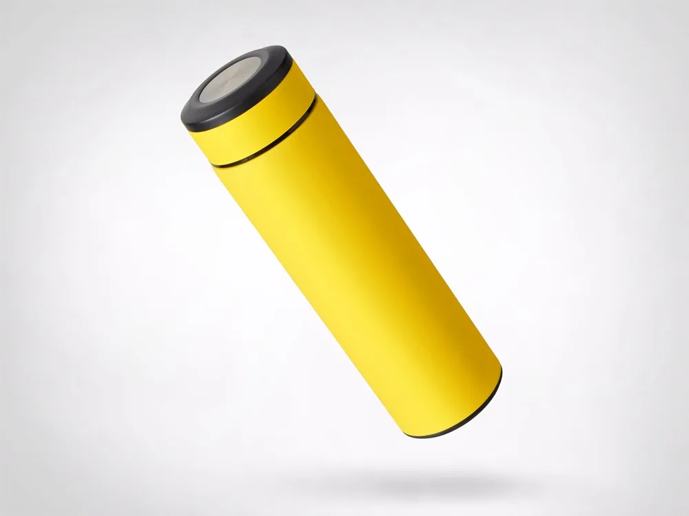 Вакуумный термос "Vacuum Flask C1", soft touch, 420мл, желтый