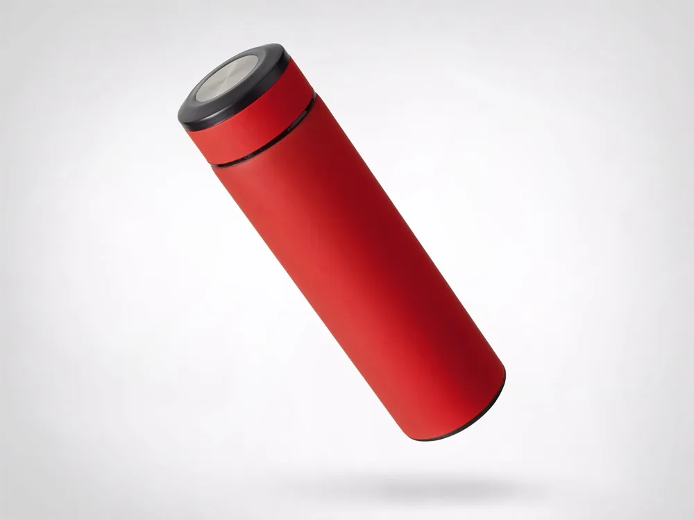 Вакуумный термос "Vacuum Flask C1", soft touch, 420мл, красный