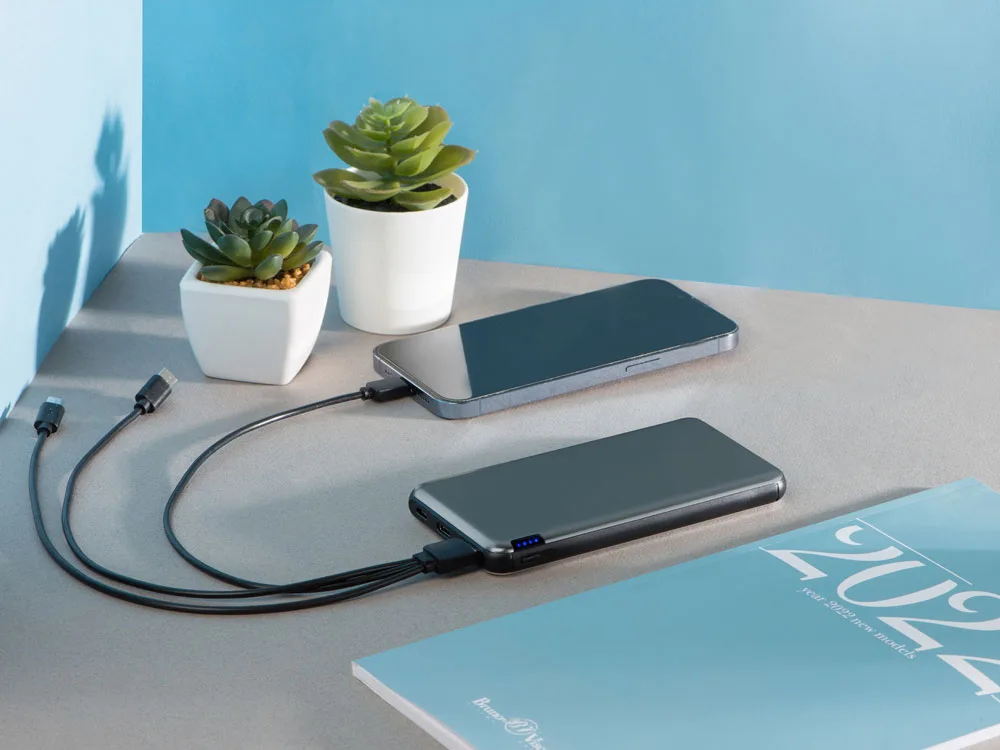 Внешний аккумулятор «Forge» v.2, металл, 10000mah, серый