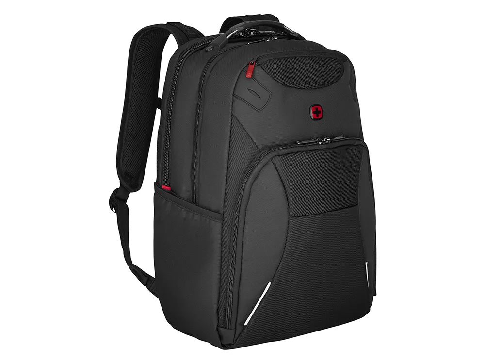 Рюкзак WENGER Cosmic 17", чёрный, переработанный ПЭТ/ПВХ/полиэстер, 34 x 23 x 49 см, 30 л