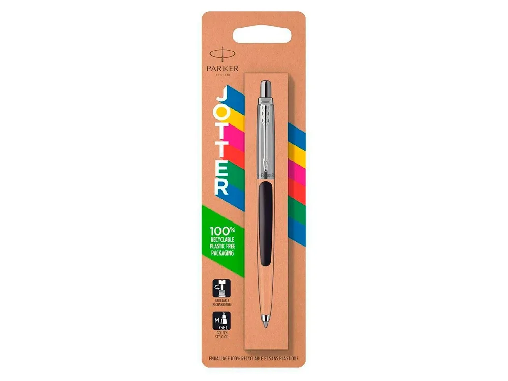 Шариковая ручка Parker Jotter ORIGINALS BLACK, стержень: M blue В ЭКО-УПАКОВКА