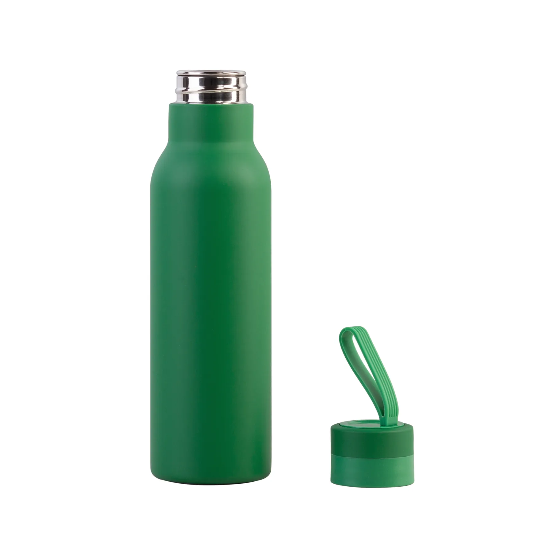 Бутылка для воды "Фитнес" 700 мл, покрытие soft touch, зеленый