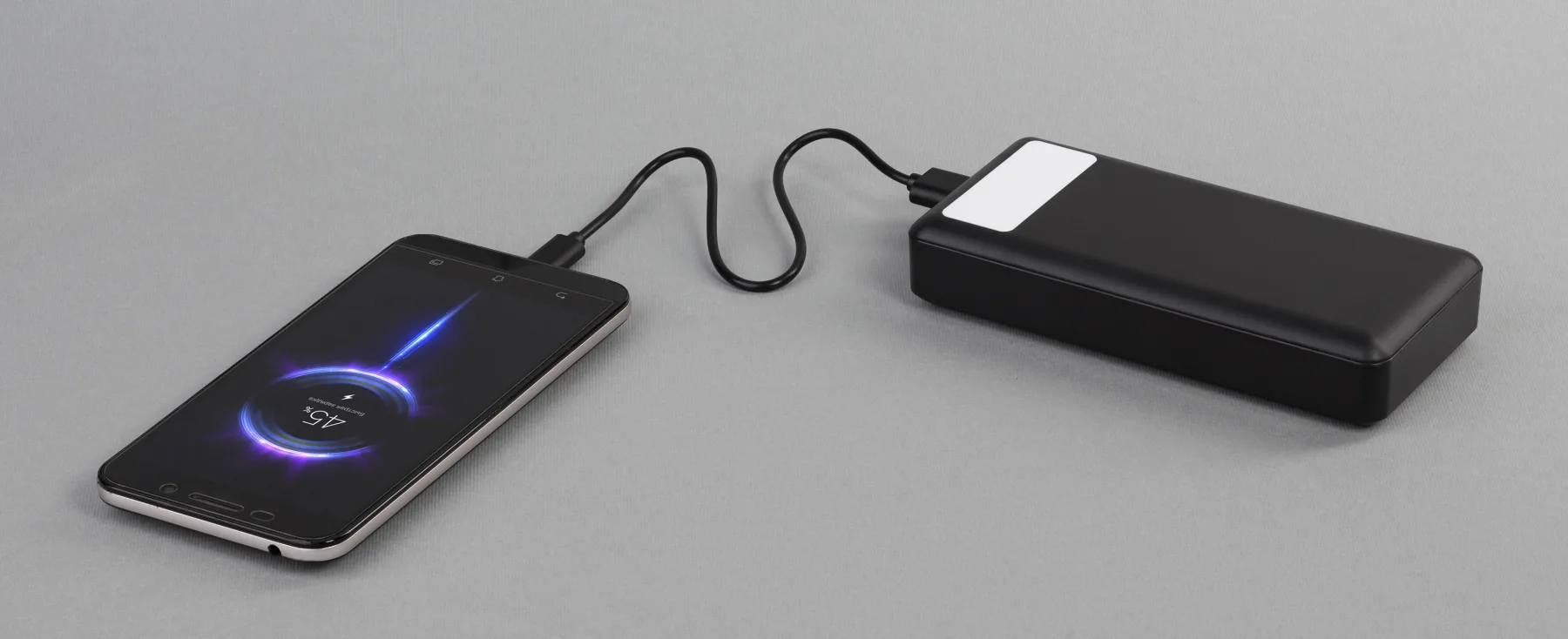 Зарядное устройство "Lumos Max" 20000 mAh с фонариком, черный
