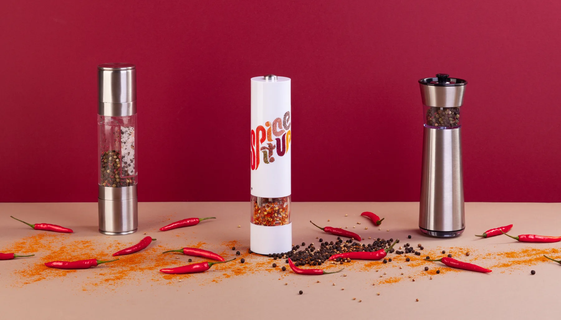 Электрическая мельница "Grinder" для специй, белый