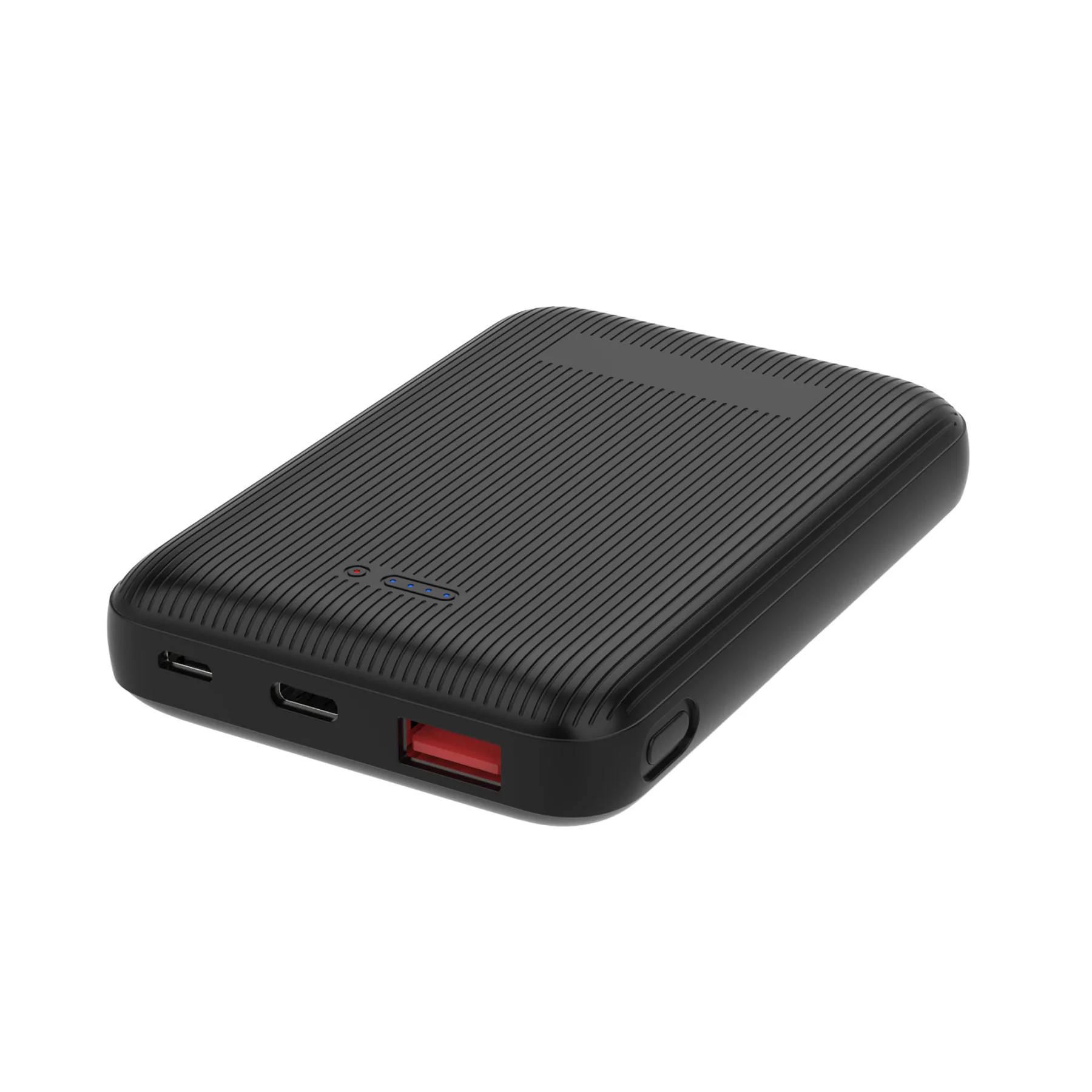 Беспроводное магнитное ЗУ "Forsage SOFTTOUCH", 8000 mAh с быстрой проводной (20W) и беспроводной (15W) зарядкой, покрытие soft touch, черный