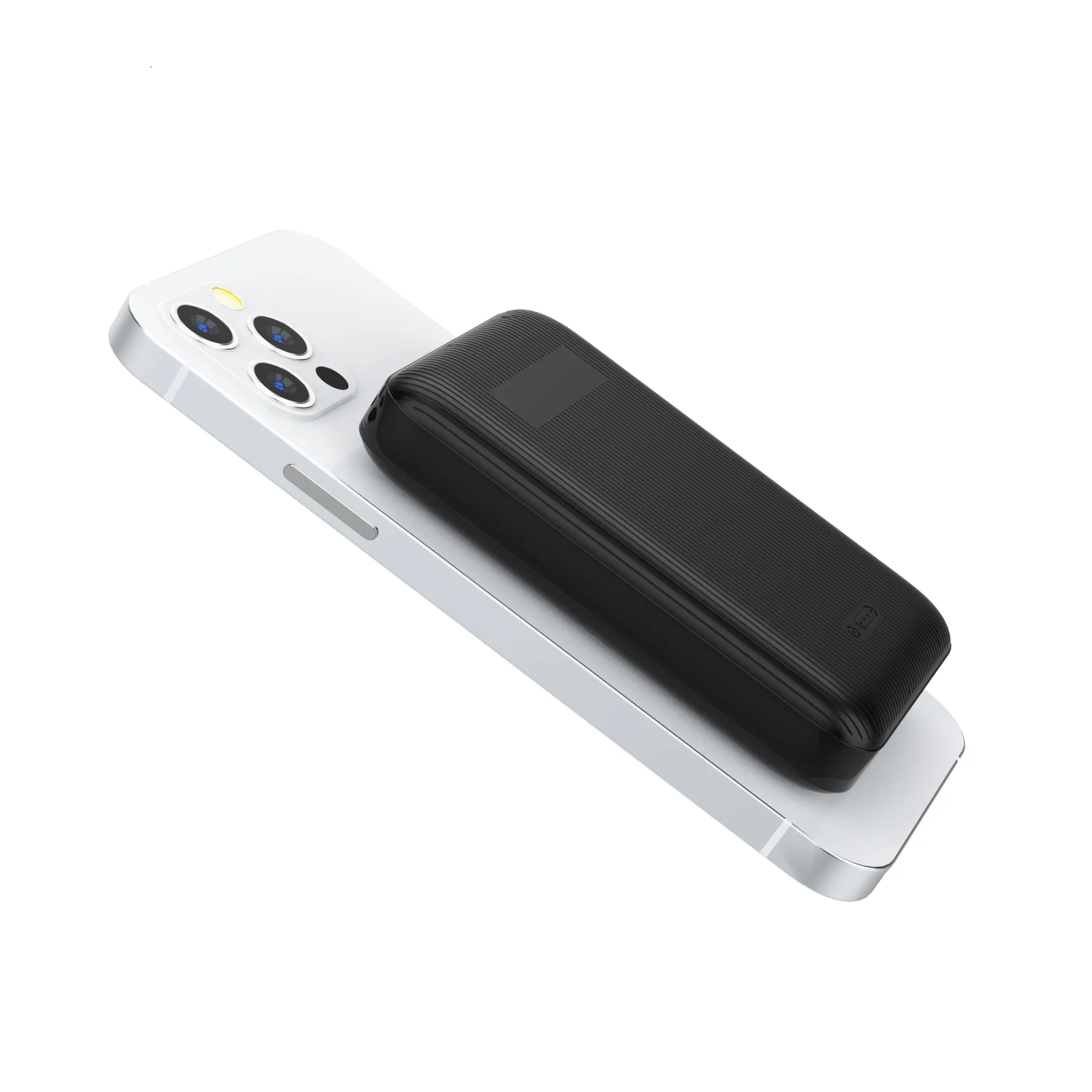 Беспроводное магнитное ЗУ "Forsage SOFTTOUCH", 8000 mAh с быстрой проводной (20W) и беспроводной (15W) зарядкой, покрытие soft touch, черный