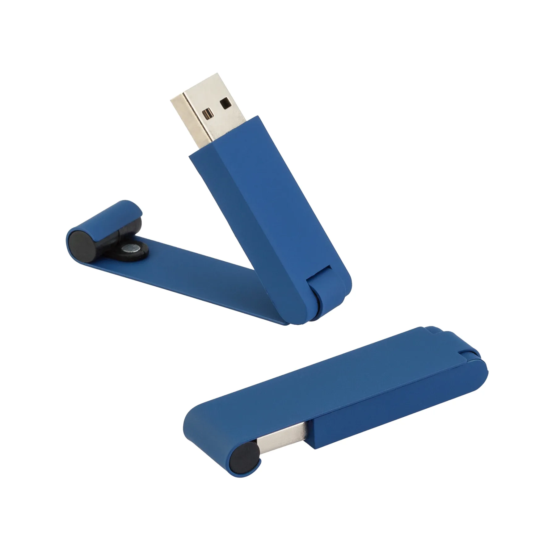 Флеш-карта "Case" 8GB, покрытие soft touch, темно-синий