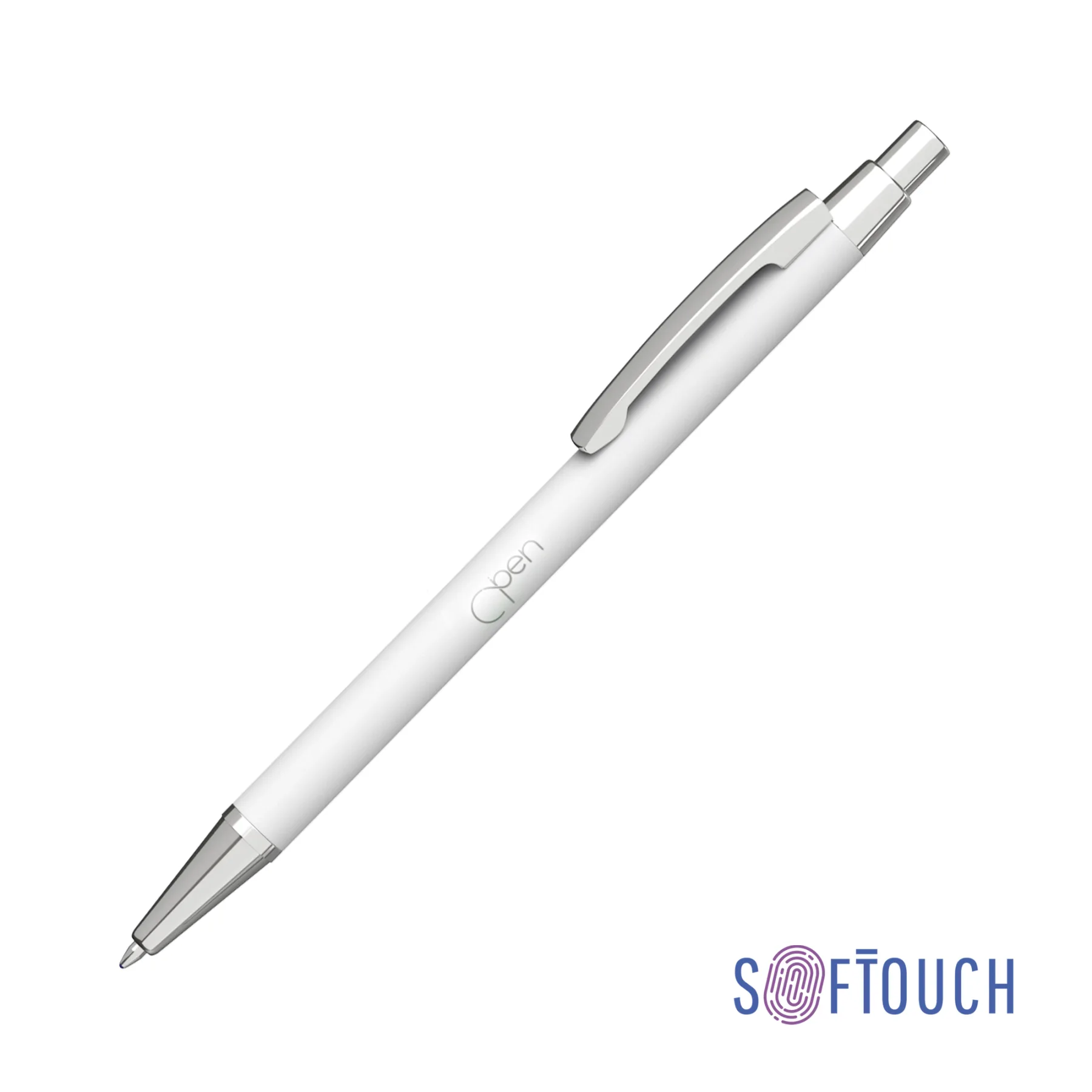 Ручка шариковая "Ray", покрытие soft touch, белый