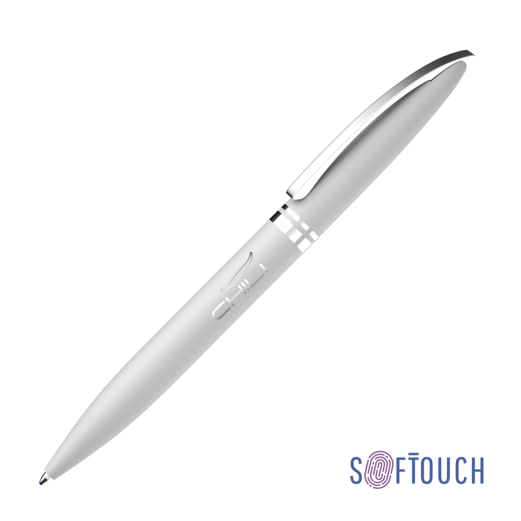 Ручка шариковая "Rocket", покрытие soft touch, белый