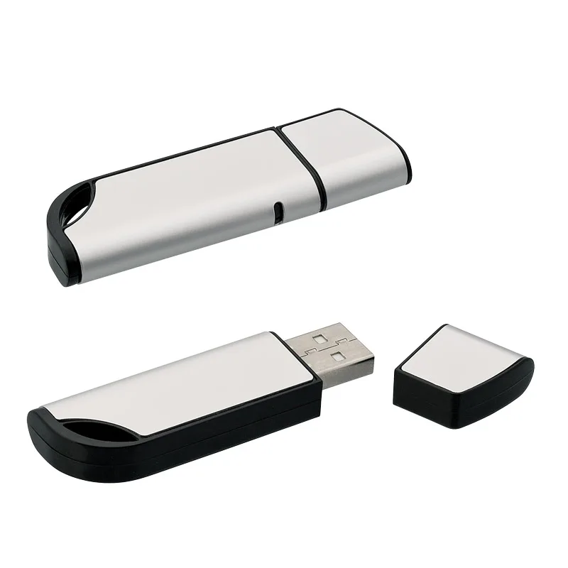 Флеш-карта USB 8GB "Перфекционист", черный с серебром