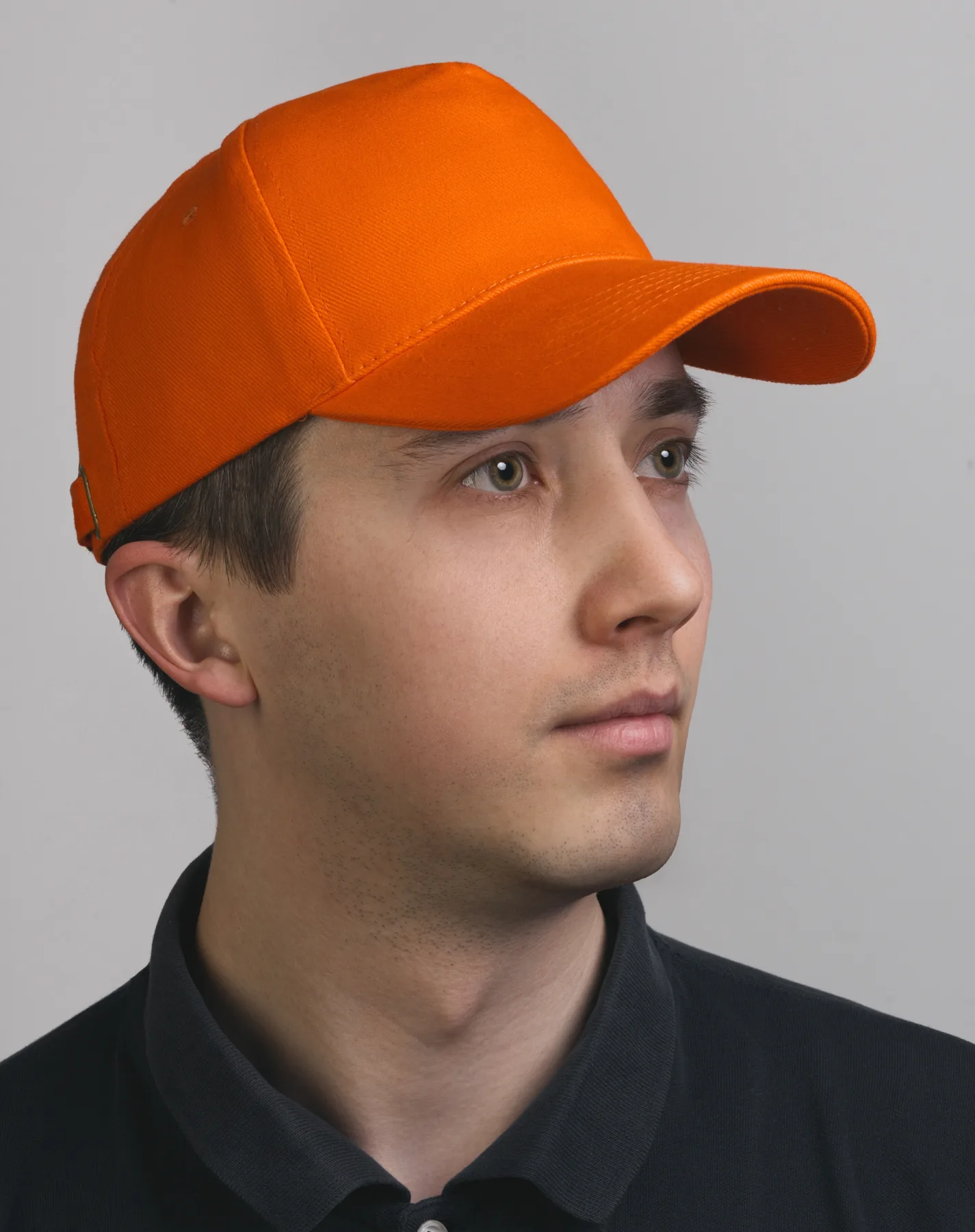 Бейсболка, 5 клиньев, хлопок, 250 г/м2, оранжевый