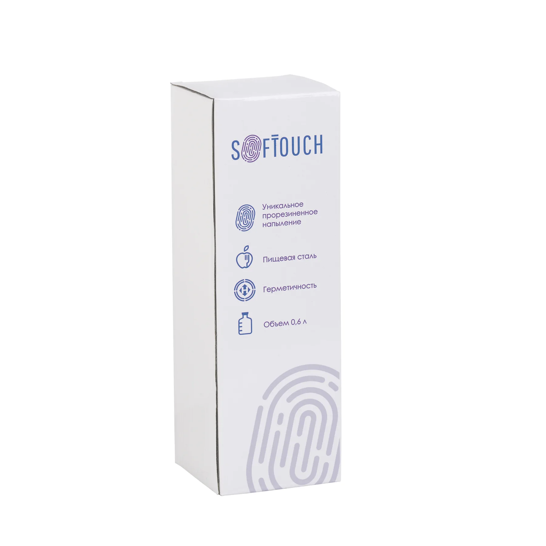 Бутылка для воды "Индиана" 600 мл, покрытие soft touch, оранжевый
