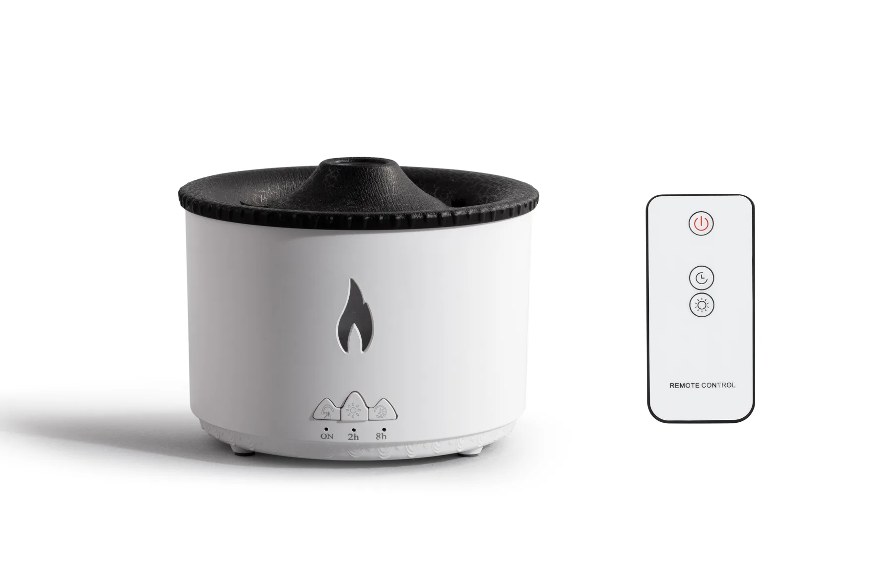Увлажнитель воздуха "Smart Volcano"с пультом ДУ,  функцией ароматерапии и интерьерной подсветкой, белый с черным