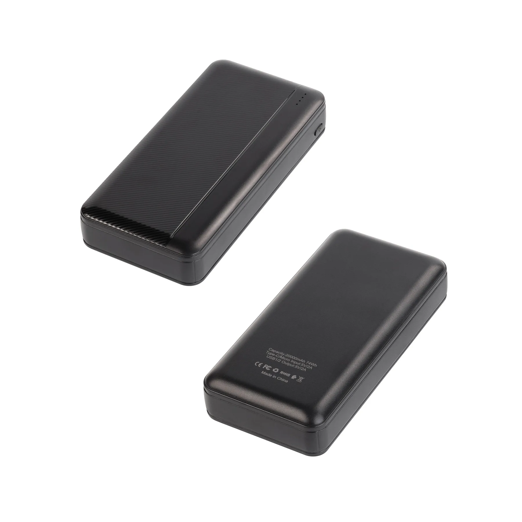 Зарядное устройство "Twenty Line" 20000 mAh, черный