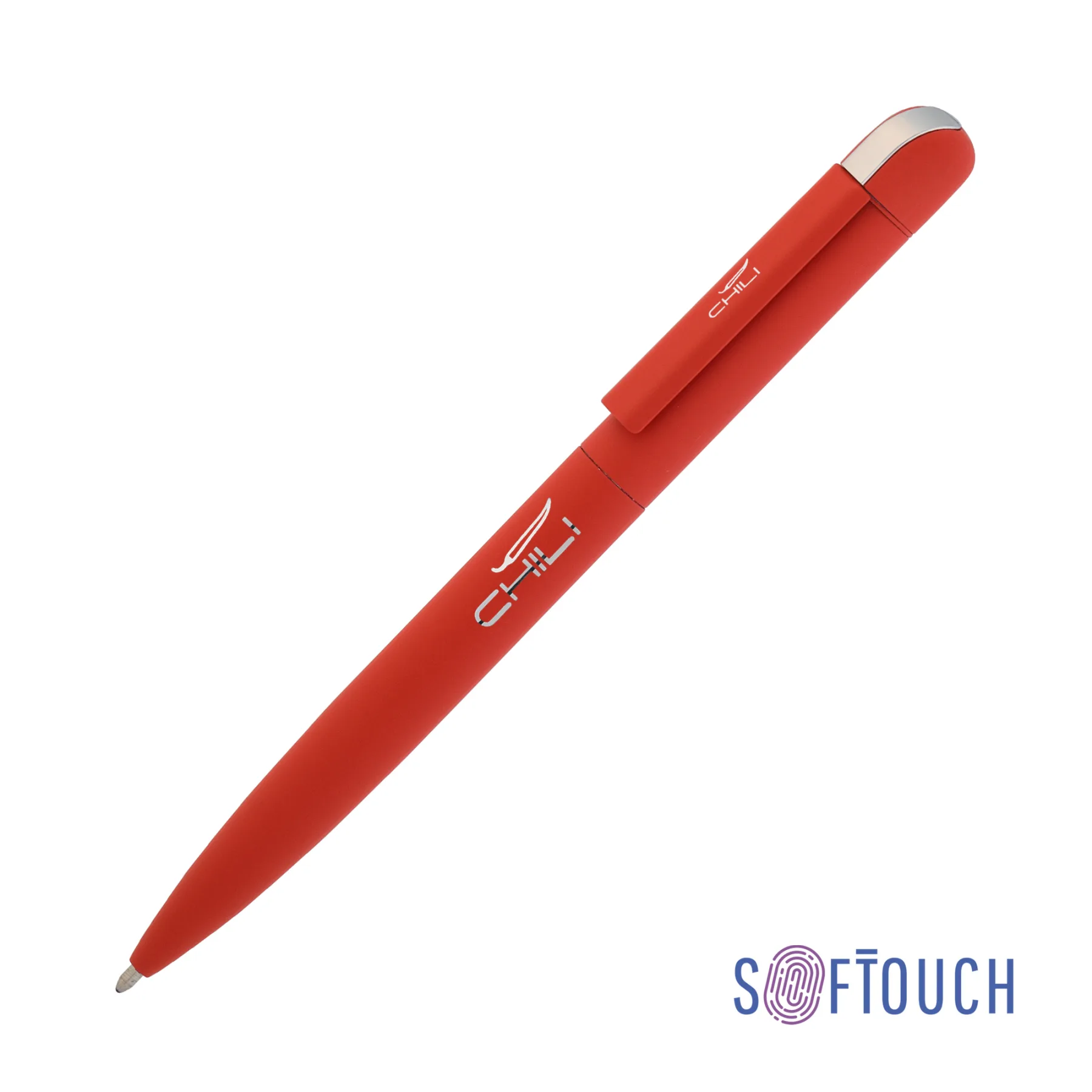 Ручка шариковая "Jupiter", покрытие soft touch, красный