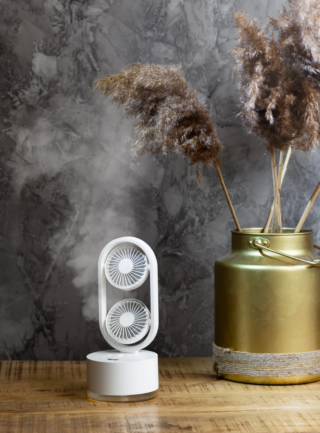 Портативный увлажнитель воздуха "Smart Wind" с двумя вентиляторами, белый